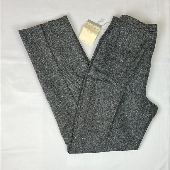 Vintage Robbie Bee Sport Woman’s 13-14 High Waisted Wool Blend Straight Leg Pant - Picture 1 of 8
